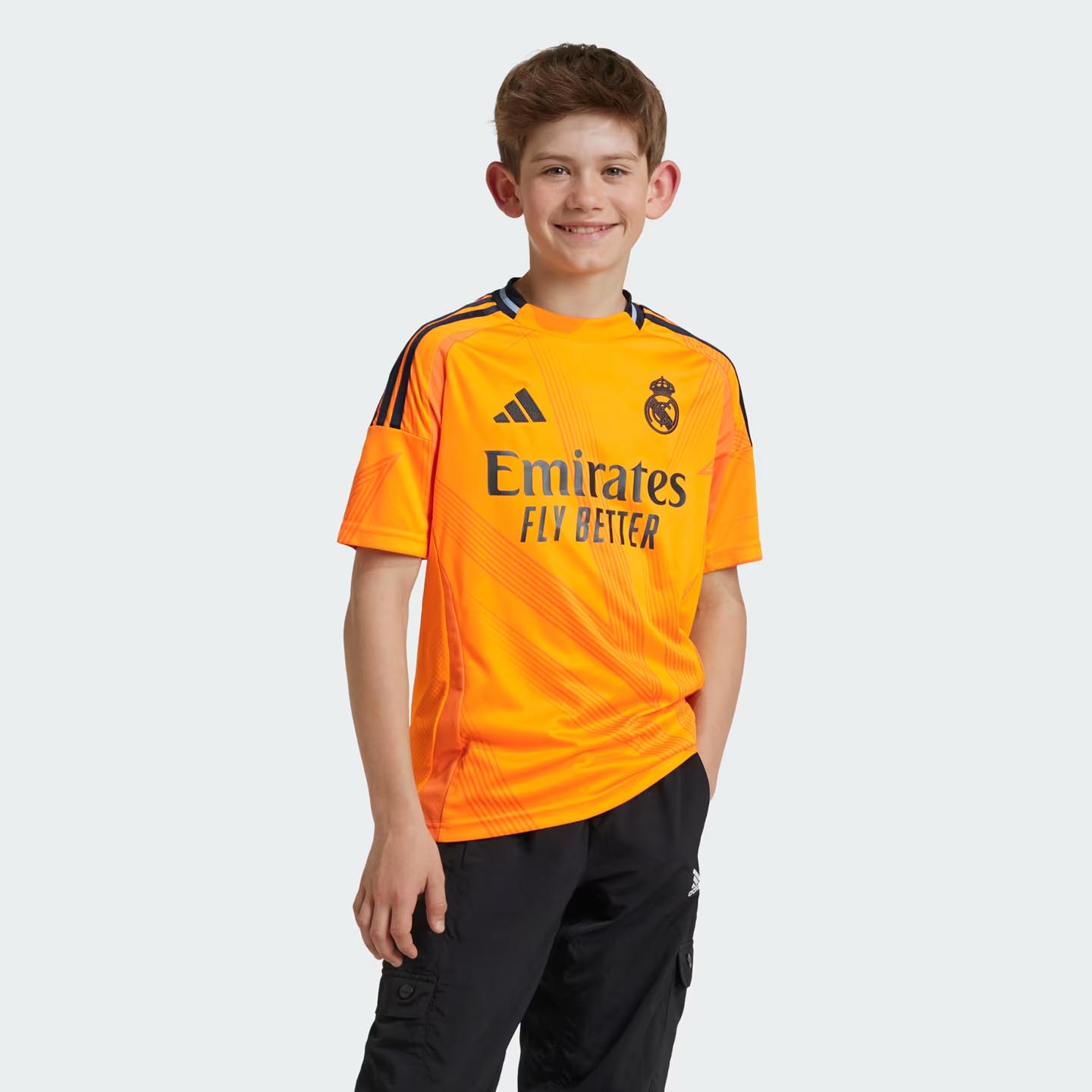 Real Madrid シャツ オレンジ 7-8Y Camisa Infantil Real Madrid 24/25 Laranja com Tecnologias